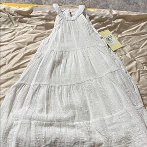 Chic White Kids Casual Dress